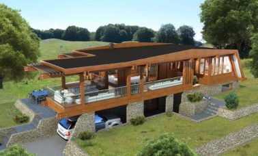 casa prefabbricata in legno moderna