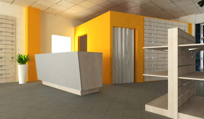 Tendenze arredamento negozi: giallo e grigio in pole position